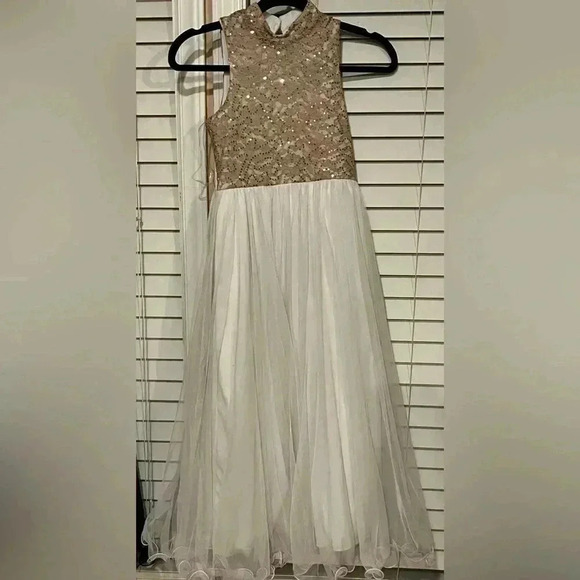 Speechless Kids Girls Long Tulle Sequin Dress size 8 - Picture 1 of 8